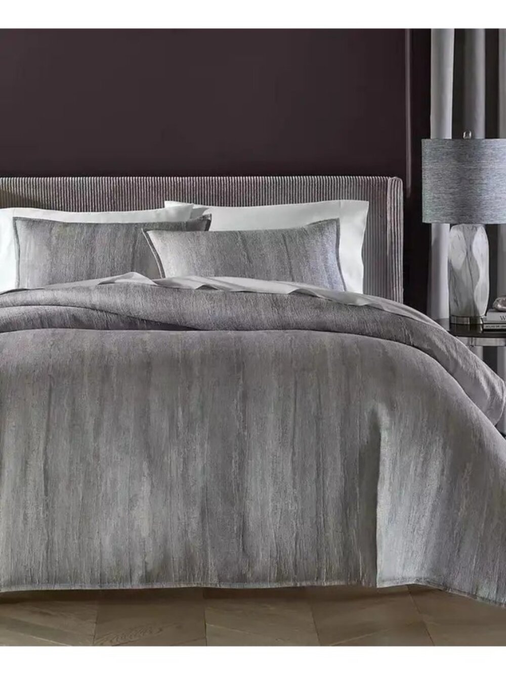 NWT Hotel Collection Quartzite Comforter Set Greylac Size King